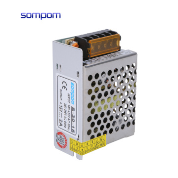 SOMPOM high quality adjustable 15V2A 30W Switching power supply for led strip